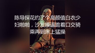 陈导探花约了个高颜值白衣少妇啪啪，沙发摸逼跪着口交骑乘再到床上猛操