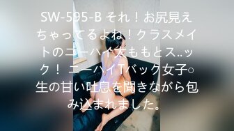 SW-595-B それ！お尻見えちゃってるよね！クラスメイトのニーハイ太ももとス..ック！ ニーハイTバック女子○生の甘い吐息を聞きながら包み込まれました。