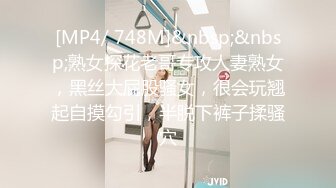 [MP4/ 748M]&nbsp;&nbsp;熟女探花老哥专攻人妻熟女，黑丝大屁股骚女，很会玩翘起自摸勾引，半脱下裤子揉骚穴